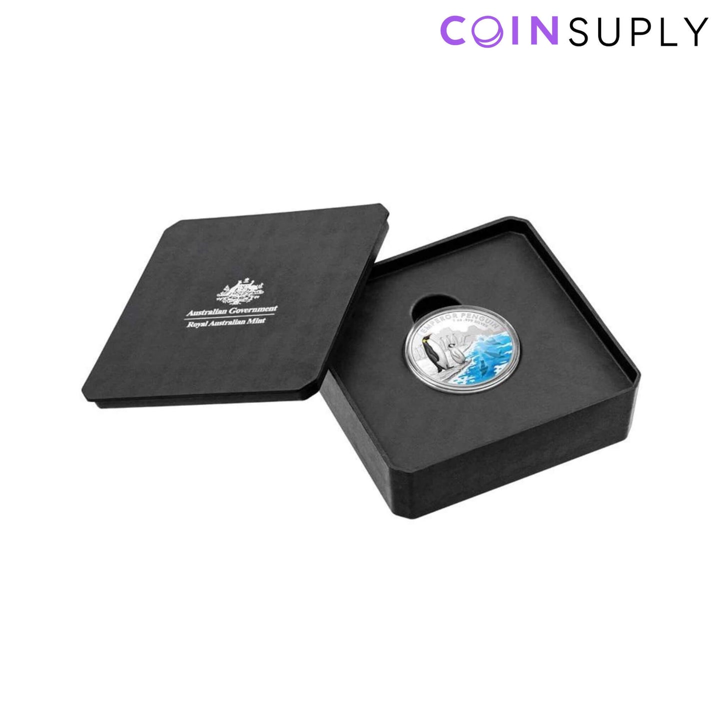 Emperor Penguin $5 1oz Coloured Silver Proof Coin